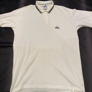 Adidas Men's Classic White Polo with Black Accents